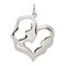 Sterling Silver Mother & Baby Charm Pendant Jewelry 32mm x 27mm